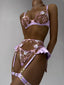 Pastel Perfection Embroidered Lingerie Sets