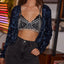 Dazzling Crystal Bralette Top