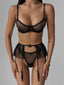 Elegant Polka Dot Mesh Lingerie Set