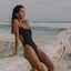 Classic White High-Cut One-Piece Swimsuit