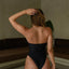 Black Strapless Cutout Bikini Set