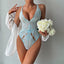 "Azure Allure" Light Blue Lace Bodysuit