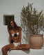 Floral Accent Bandeau Bikini Set