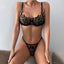 Delicate Butterfly Embroidery Sheer Lingerie Set